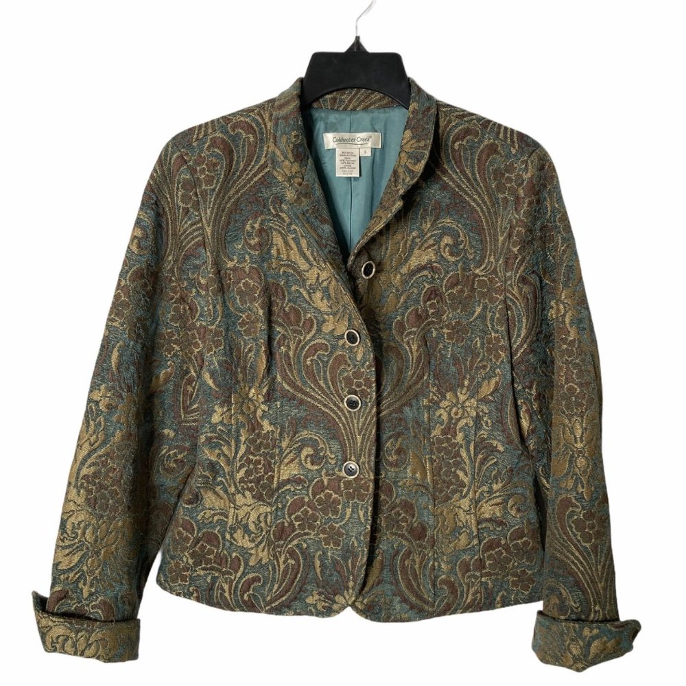 Coldwater Creek Long Sleeve Button Down Coat